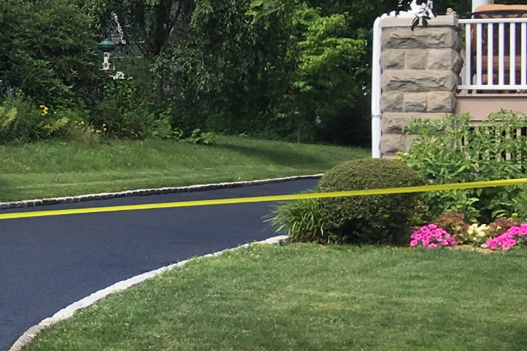 Newly Paved Side Driveway