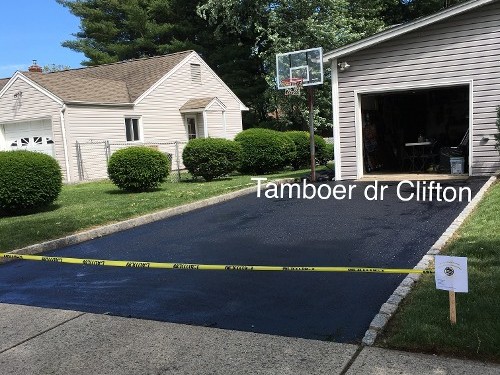 Newly Paved Garage Driveway